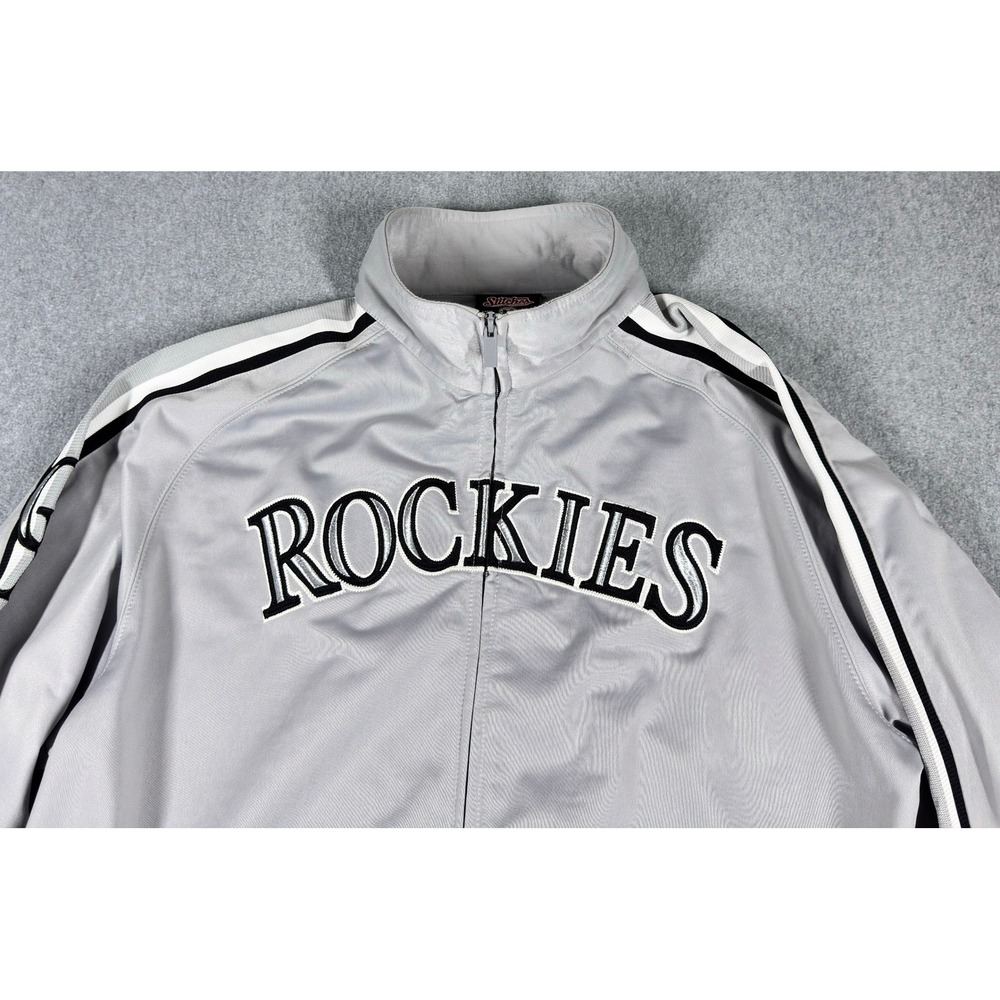 Colorado Rockies Baseball MLB Full Zip Jacket Stitches brand XL Gray